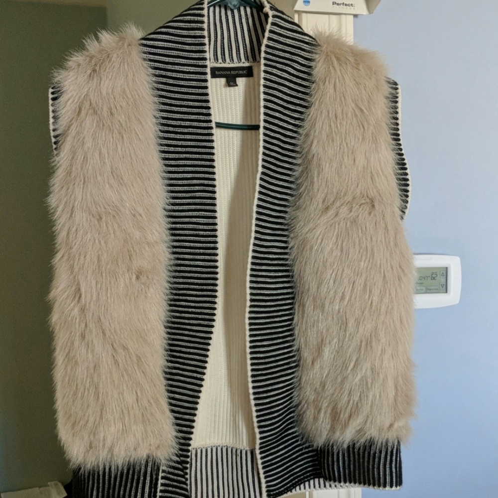 Faux fur lined vest